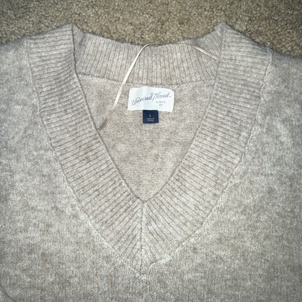 Universal Thread Soft V-Neck Sweater in tan - Picture 5 of 6